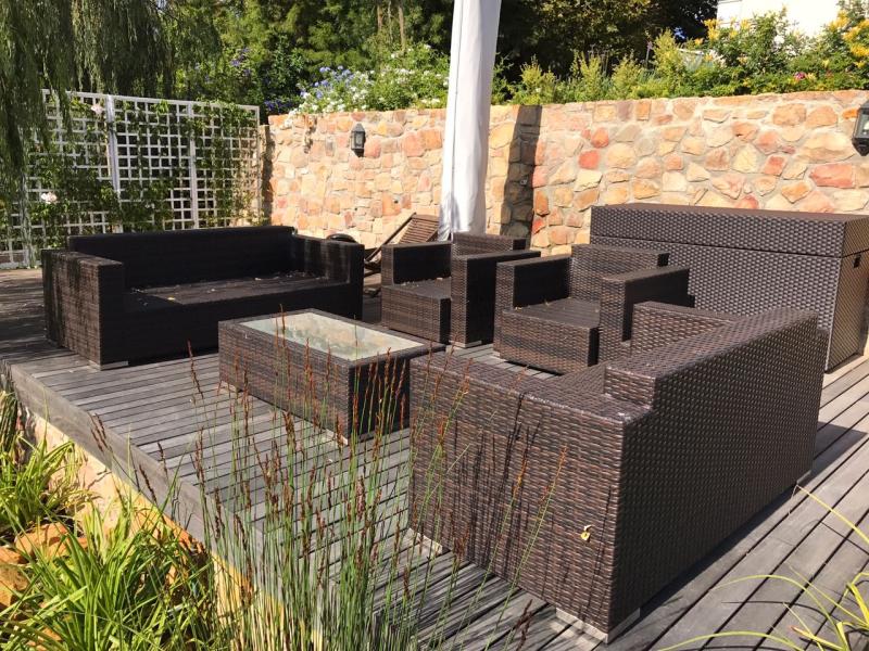  Ratin Furniture Set for Charcoal Canvas Covers